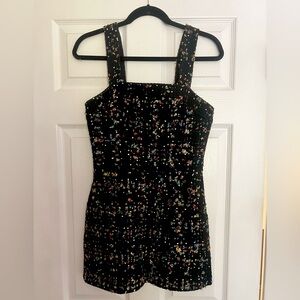 Amanda Uprichard Black Multi-Color Mini Dress